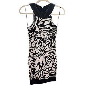 Vintage Cache Black and white zebra print dress